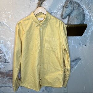 Taylor Stitch 44 button up long sleeve shirt butter yellow organic cotton
